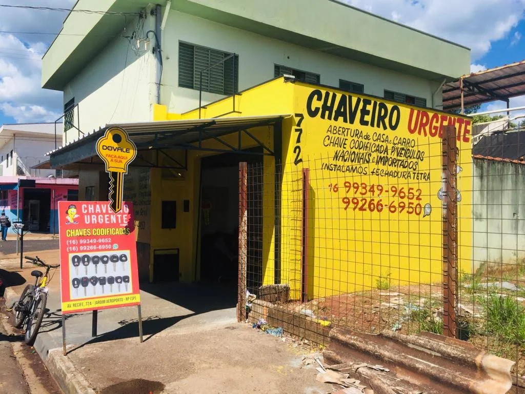 Fachada do Chaveiro Urgente 24 Hrs em Ribeirão Preto